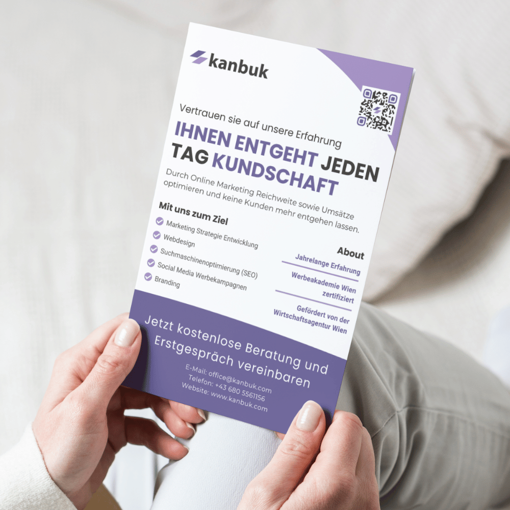 Flyer Printdesign einer Printagentur