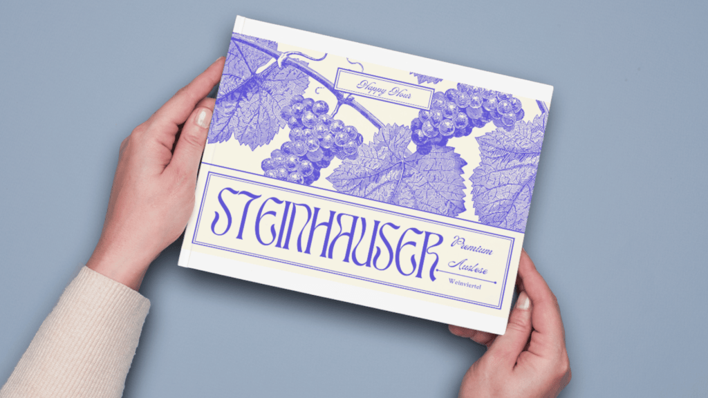 Weinkarten Design einer Grafikagentur