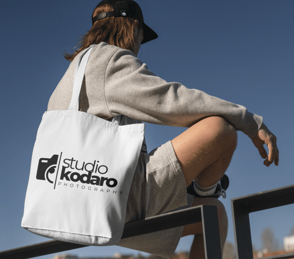 Logo Printdesign auf einer Tasche